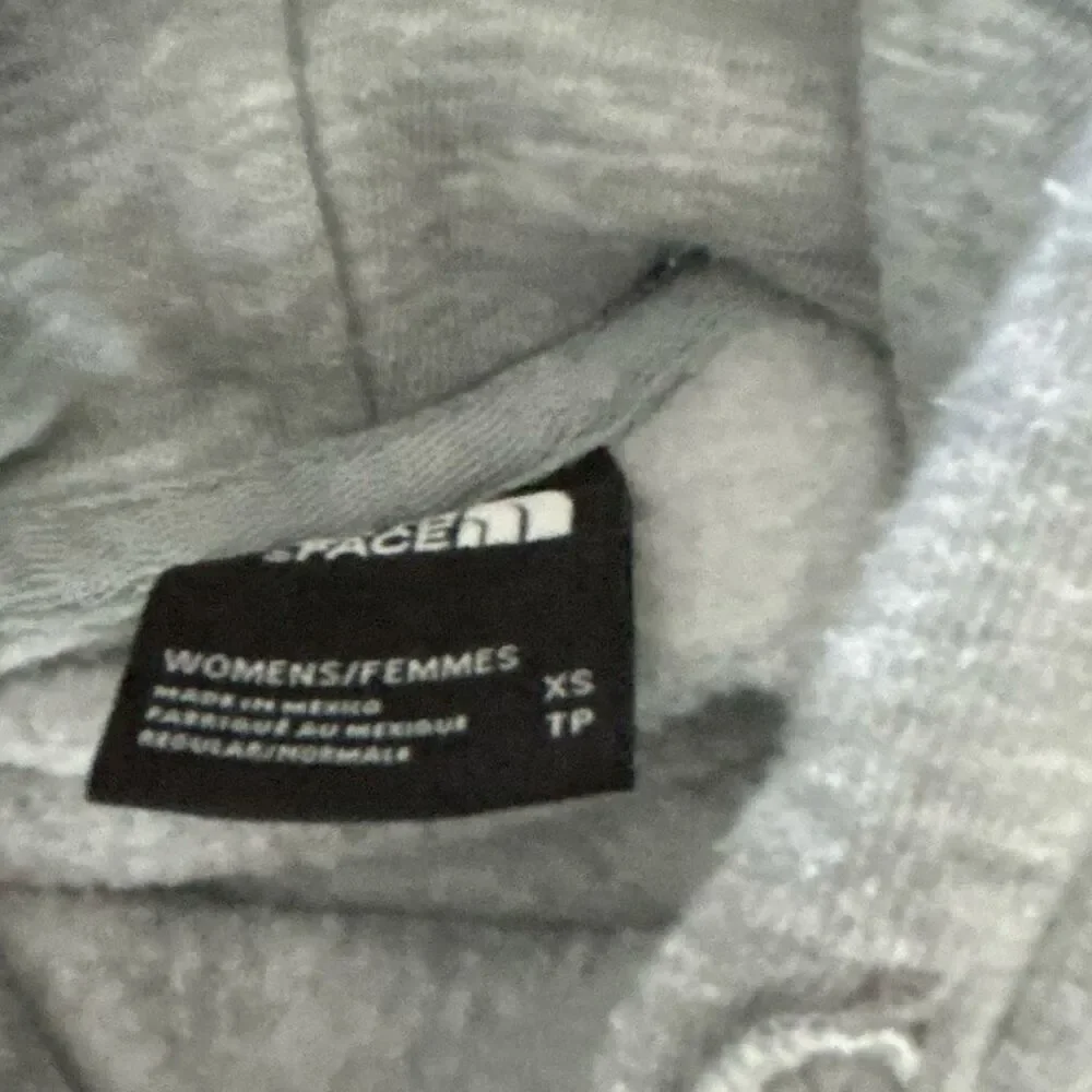 The North Face light Heather gray hoodie pull over sweatshirt size xS